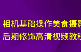 相机美食摄影及后期修饰教程